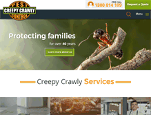 Tablet Screenshot of creepycrawly.com.au